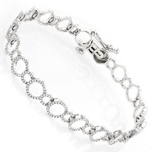 Real silver circle Bracelet